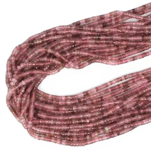 Kwarc truskawkowy talarek fasetowany ok. 4x2mm