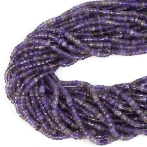 Ametyst talarek fasetowany ok. 4x2mm