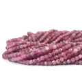 Turmalin różowy kostka fasetowana ok. 4x4mm
