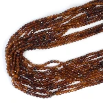 Granat hessonit układany kula fasetowana ok. 4mm
