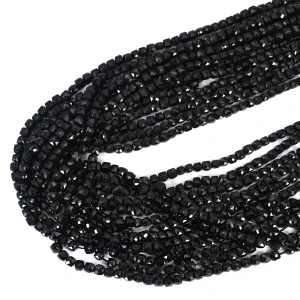 Turmalin czarny kostka fasetowana ok. 4,5mm