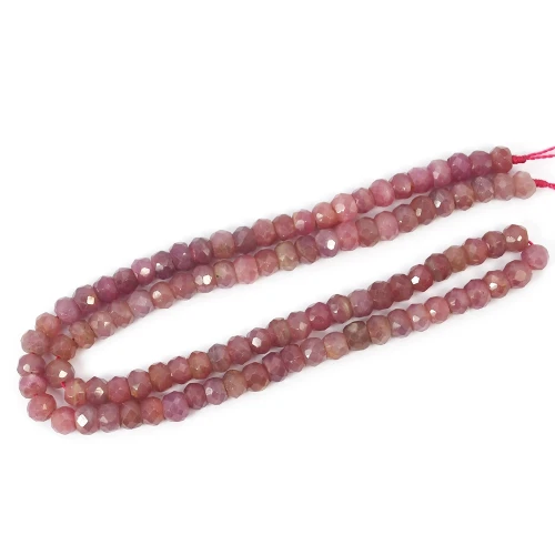 Rubin oponka fasetowana ok. 5,5x4mm