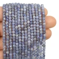 Tanzanit kostka fasetowana ok. 3,7x3,7mm