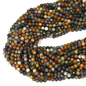 Jaspis oceaniczny kula fasetowana ok. 4,5mm