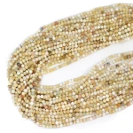 Opal jasny żółty kula fasetowana ok. 4mm