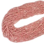 Rodochrozyt kostka fasetowana ok. 2,5x2,5mm