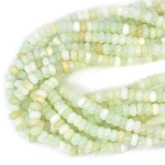 Opal jasno zielony oponka gładka ok. 8x5mm