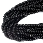 Obsydian czarny oponka gładka ok. 8x5mm