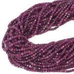 Rubin ciemny kostka fasetowana ok. 3x3mm