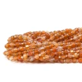 Agat karneol cieniowany kostka fasetowana ok. 5,5x5,5mm