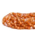 Agat karneol cieniowany 2 kostka fasetowana ok. 5,5x5,5mm