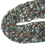 Agat indyjski kostka fasetowana ok. 3x3mm