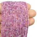 Rubin jasny kostka fasetowana ok. 2,2x2,2mm