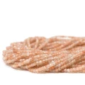 Kamień słoneczny kostka fasetowana ok. 2,2x2,2mm