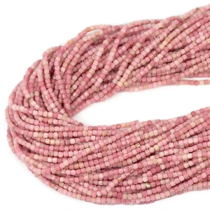 Rodonit kostka fasetowana ok. 2x2mm