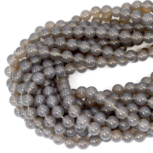 Agat szary kula gładka ok. 10mm