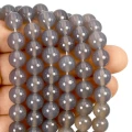Agat szary kula gładka ok. 10mm