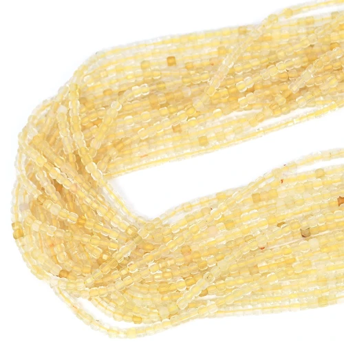 Kwarc Lemon kostka fasetowana ok. 2,5x2,5mm