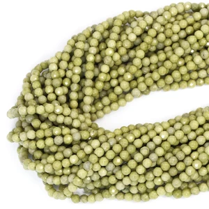 Jaspis matcha kula fasetowana ok. 4mm