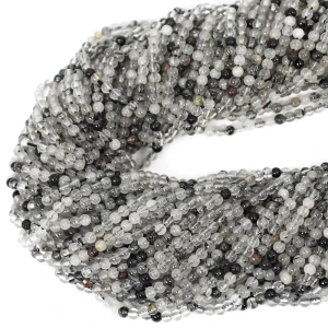 Kwarc z turmalinem kula gładka ok. 3mm