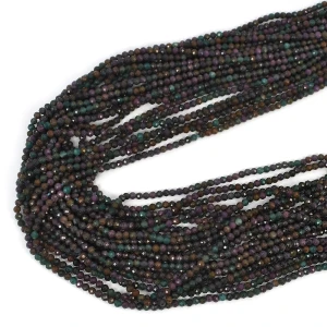 Lepidolit ciemny cieniowany kula fasetowana ok. 3,3mm