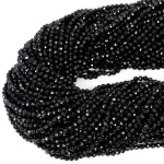Turmalin czarny kula fasetowana ok. 3,8mm
