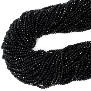 Turmalin czarny kula fasetowana ok. 2,8mm