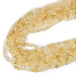 Cytryn szklisty kula fasetowana diamentowy szlif ok. 6,5mm
