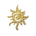 Zawieszka słońce ok. 60x50mm [zawieszka, stal, kolor złoty PVD]