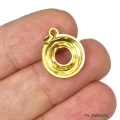 Zawieszka donut ok. 20x15mm [zawieszka emaliowana, stal, kolor złoty PVD]