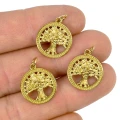 Zawieszka drzewo życia ok. 21x16mm [zawieszka, stal, kolor złoty PVD]