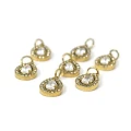 Zawieszka kropla z cyrkoniami ok. 15x10mm [zawieszka, stal, kolor złoty PVD]