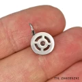 Zawieszka okrągła z cyrkoniami ok. 15x10mm [zawieszka, stal]