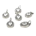 Zawieszka owalna z cyrkoniami ok. 15x8mm [zawieszka, stal]