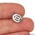 Zawieszka owalna z cyrkoniami ok. 15x8mm [zawieszka, stal]