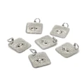 Zawieszka blaszka z okiem i cyrkonią ok. 18x12mm [zawieszka, stal]
