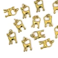 Zawieszka kot ok. 20x10mm [zawieszka, stal, kolor złoty PVD]