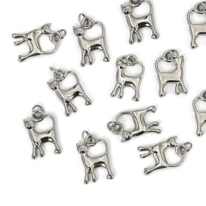 Zawieszka kot ok. 20x10mm [zawieszka, stal]