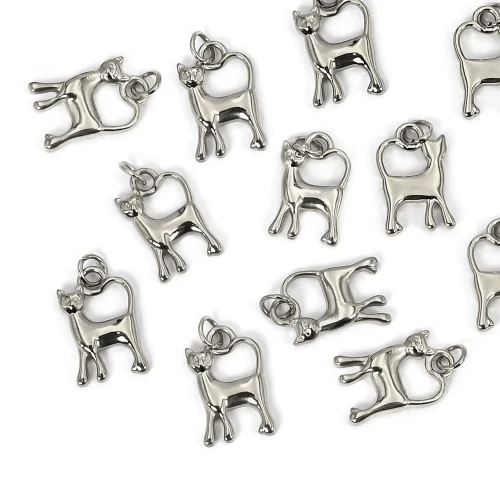 Zawieszka kot ok. 20x10mm [zawieszka, stal]