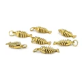 Zawieszka szkielet ryby z cyrkonią ok. 30x10mm [zawieszka, stal, kolor złoty PVD]