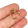 Zawieszka serce ok. 16x15mm [zawieszka, stal, kolor złoty PVD]