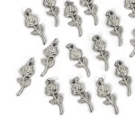 Zawieszka róża ok. 25x10mm [zawieszka, stal] 