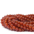 Agat karneol ciemny kula gładka ok. 8mm