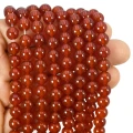 Agat karneol ciemny kula gładka ok. 8mm