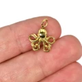 Ośmiornica ok. 17x12mm [zawieszka, stal, kolor złoty PVD]