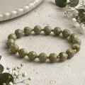 Bransoletka z jaspisem matcha [na gumce]