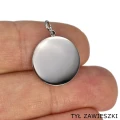 Moneta fakturowana ok. 20x15mm [zawieszka, stal]