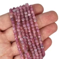Turmalin różowy jasny kostka fasetowana ok. 4,5x4,5mm