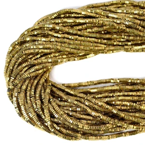 Hematyt złoto nakrętka ok. 3x1mm