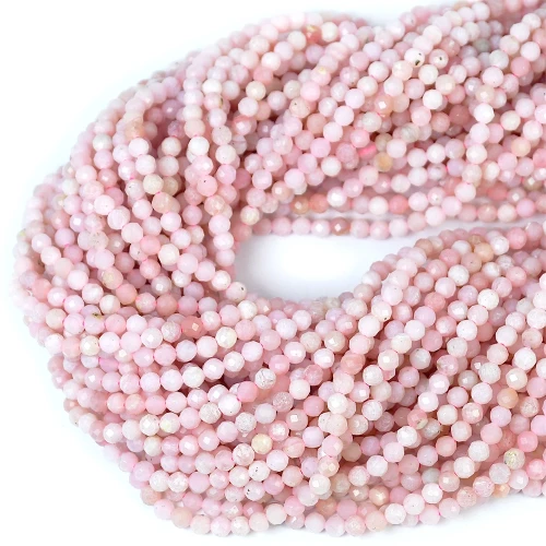 Opal różowy kula fasetowana ok. 3mmaOpal różowy kula fasetowana ok. 3,3mm